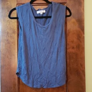 Loft ribbon trim tank. Blue. Small